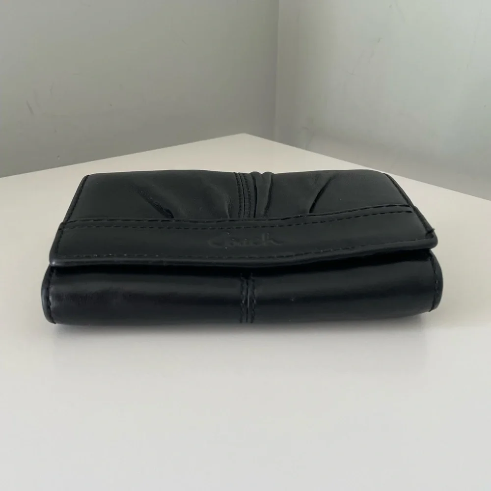 Coach Vintage Soho Pleated Leather Wallet Y2k